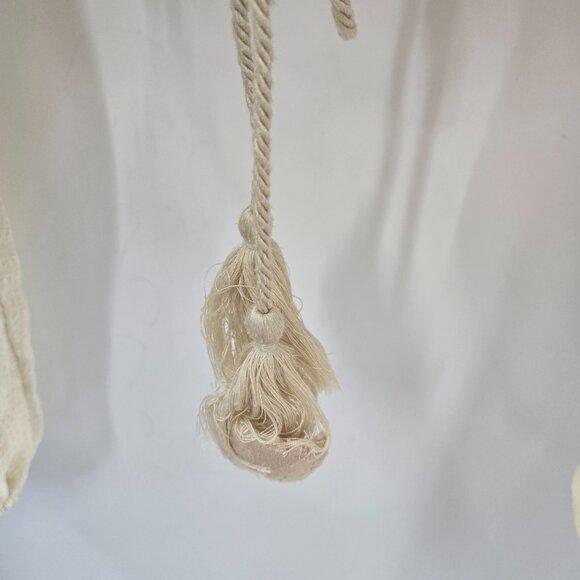 Forever 21 Cream Ruched Back Balloon Sleeves Off Shoulder Crop Top Size Small - Picture 8 of 14